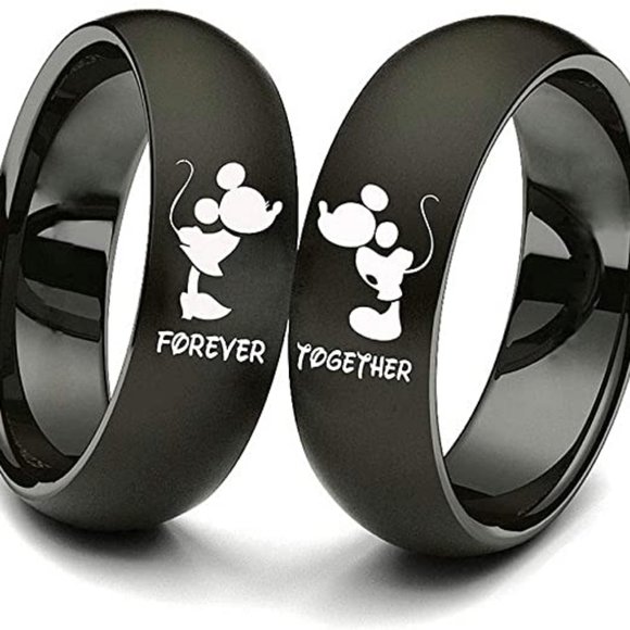 Disney Jewelry - His and Hers Titanium  Rings Mickey Minnie rings